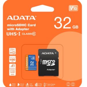 ADATA 威剛 32G 100MB/s microSDHC UHS-I V10 記憶卡-附轉卡